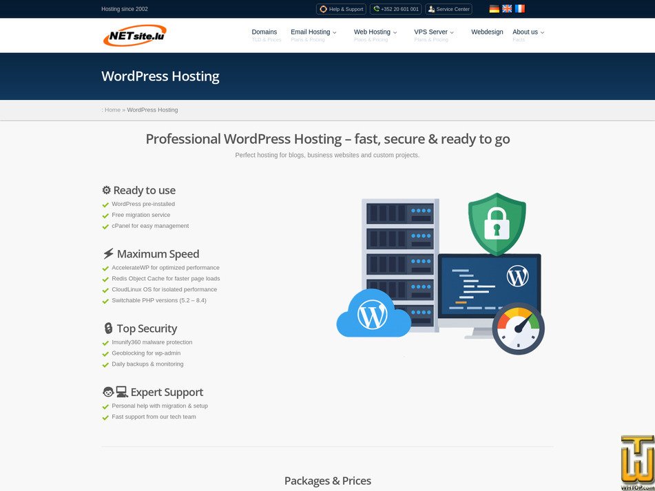 Taken on 28 August, 2026 screenshot of WP Business from netsite.lu
