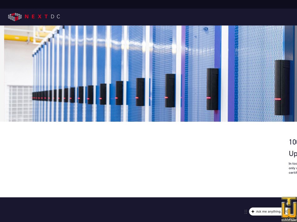 Taken on 15 February, 2026 screenshot of BYO Rack from nextdc.com
