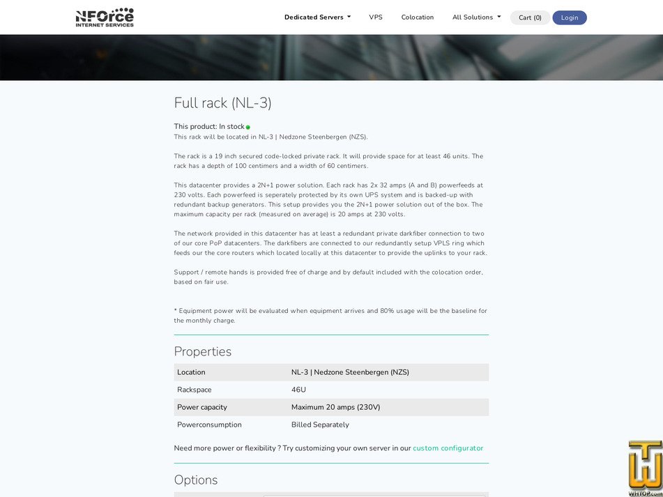 screenshot of Full rack (NL-3) from nforce.com
