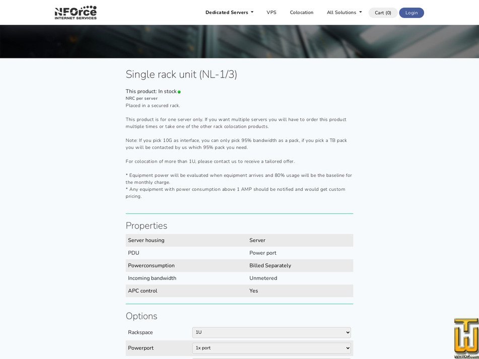 Taken on 30 January, 2026 screenshot of Single rack unit (NL) from nforce.com