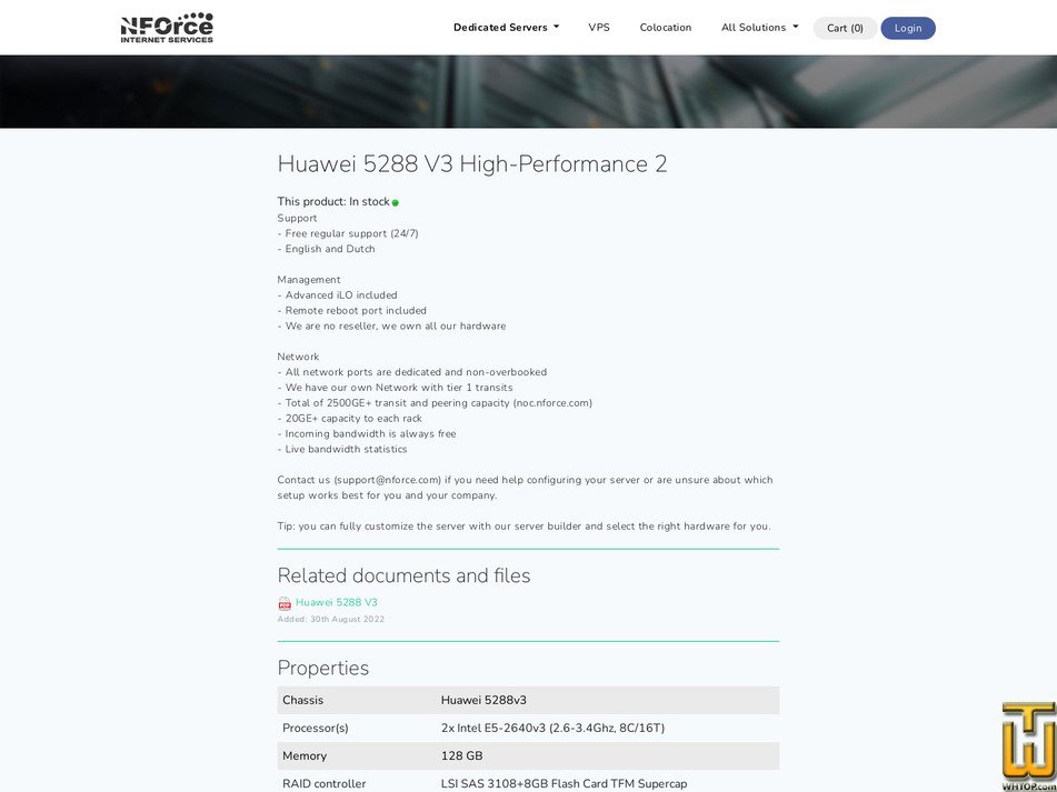 screenshot of Huawei 5288v3 from nforce.com