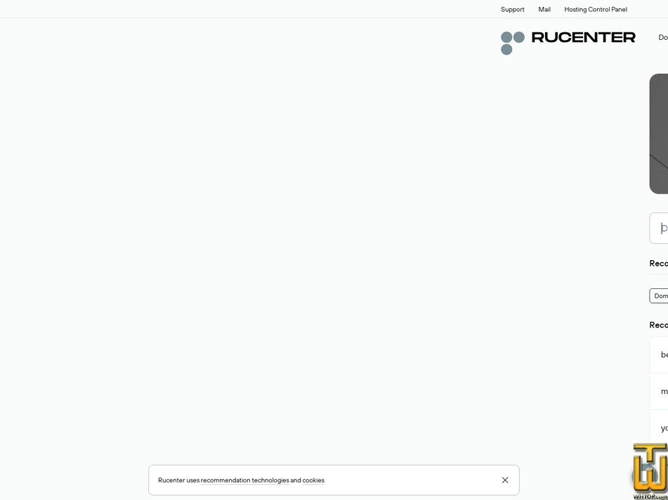 screenshot of .COM from nic.ru