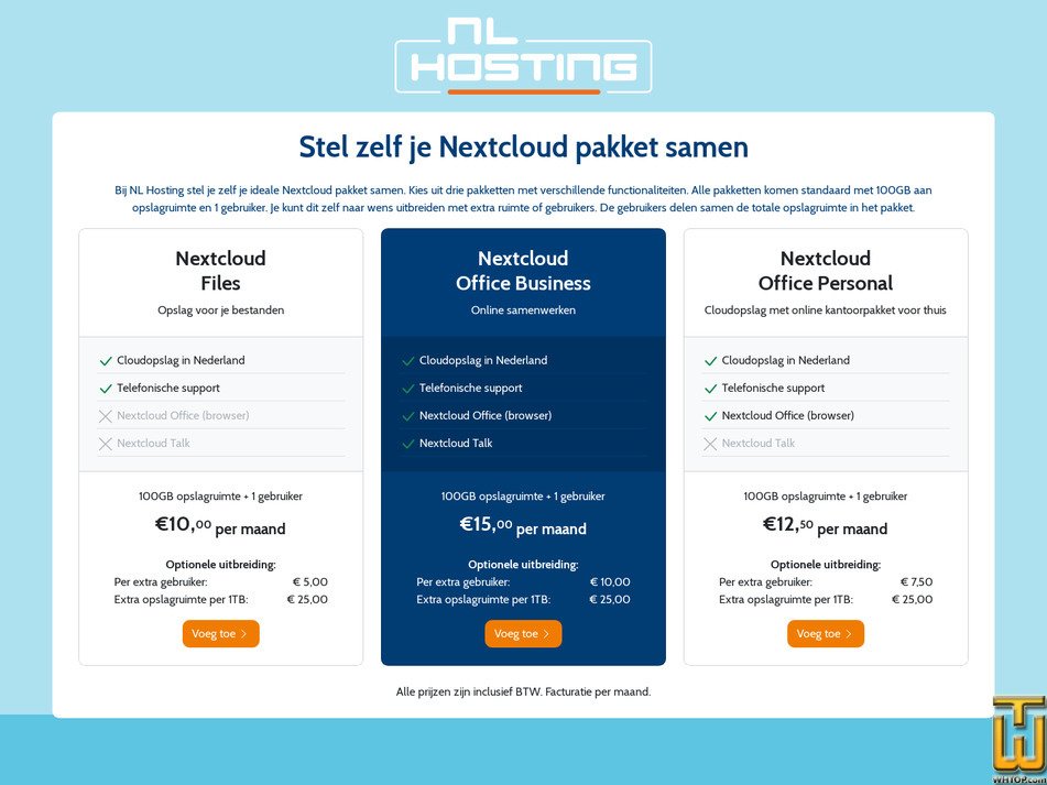 Taken on 23 September, 2026 screenshot of Nextcloud Office Personal from nlhosting.nl