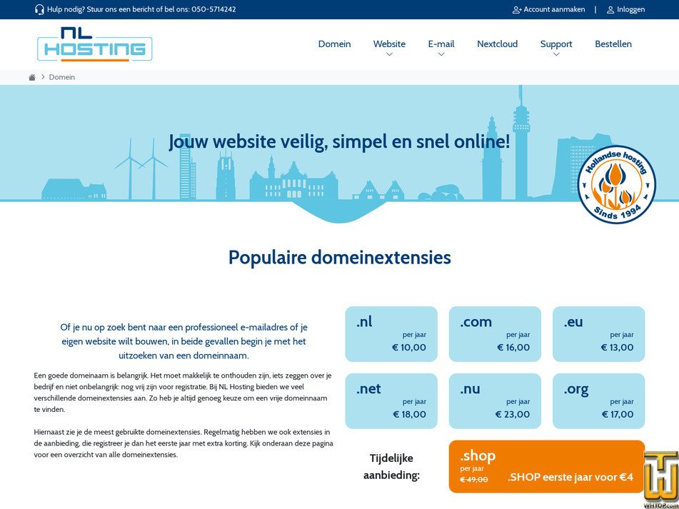 Taken on 23 September, 2026 screenshot of .COM from nlhosting.nl