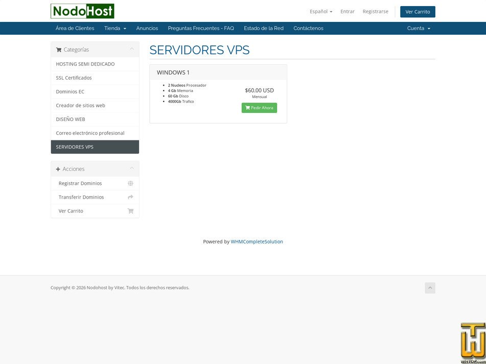 Taken on 3 August, 2026 screenshot of WINDOWS 1 from nodohost.com