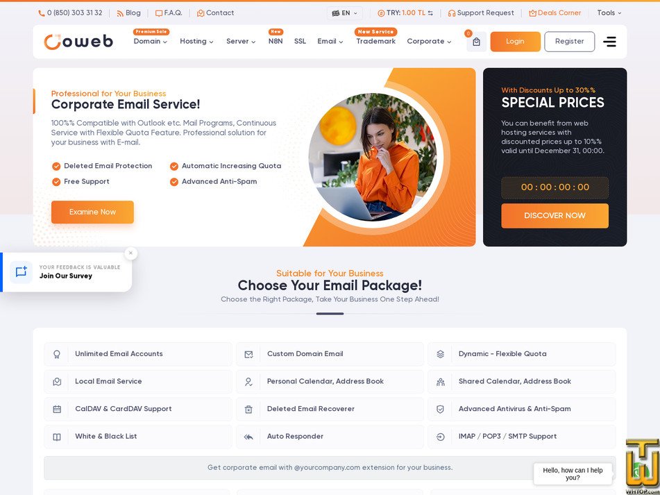screenshot of Minimail Premium Türkiye Lokasyon from oweb.net.tr