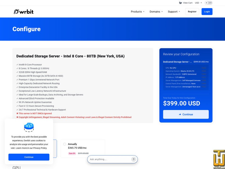 Taken on 12 September, 2026 screenshot of Intel 8 Core - (New York, USA) from owrbit.com