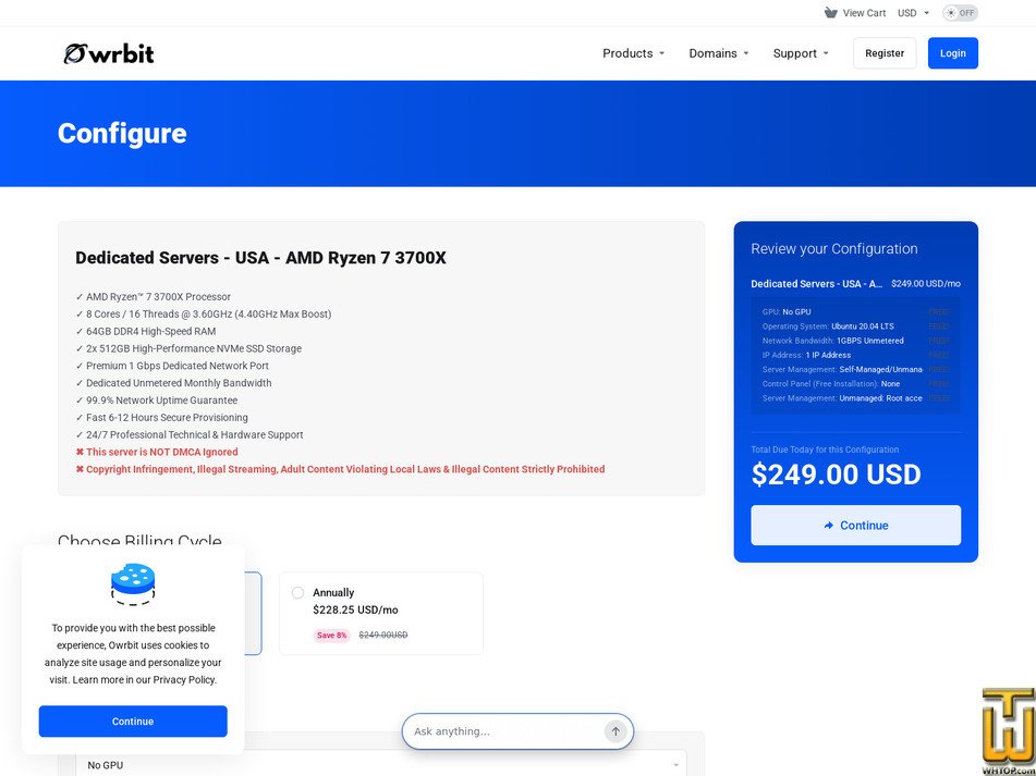 Taken on 12 September, 2026 screenshot of AMD Ryzen 7 3700X - (New York, USA) from owrbit.com
