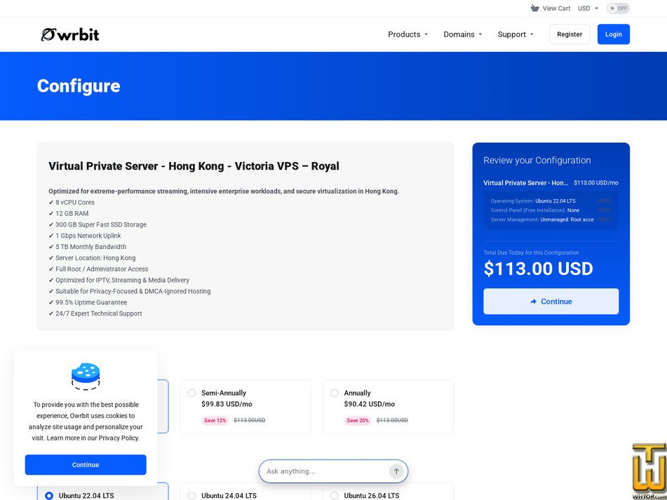 Taken on 16 September, 2026 screenshot of Intel Xeon -(Hong Kong) from owrbit.com