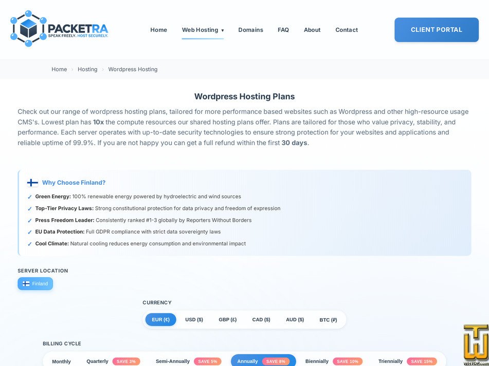 screenshot of Optimize from packetra.com