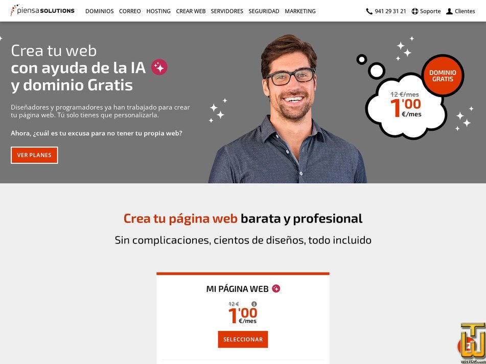 Taken on 25 May, 2026 screenshot of Mi Página Web from piensasolutions.com
