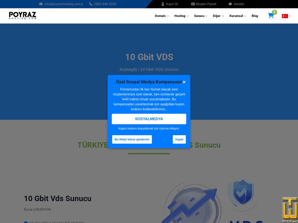 Taken on 5 October, 2026 screenshot of SPH 7 from poyrazhosting.com.tr