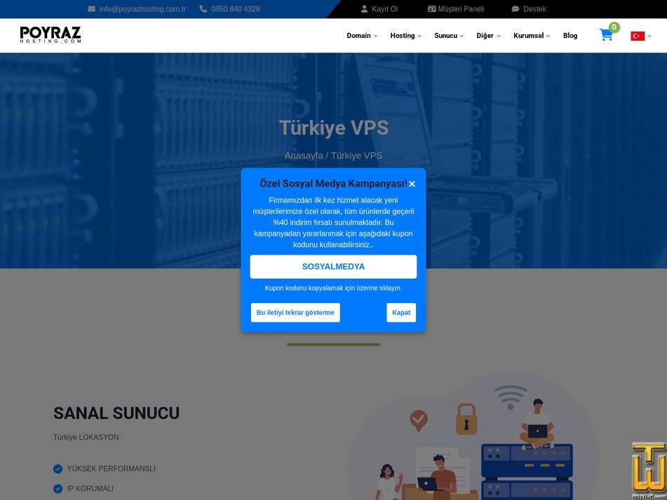 Taken on 5 October, 2026 screenshot of VPS 3 from poyrazhosting.com.tr