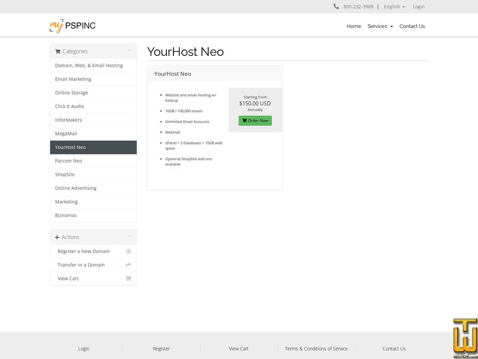 Taken on 23 September, 2026 screenshot of YourHost Neo from pspinc.com
