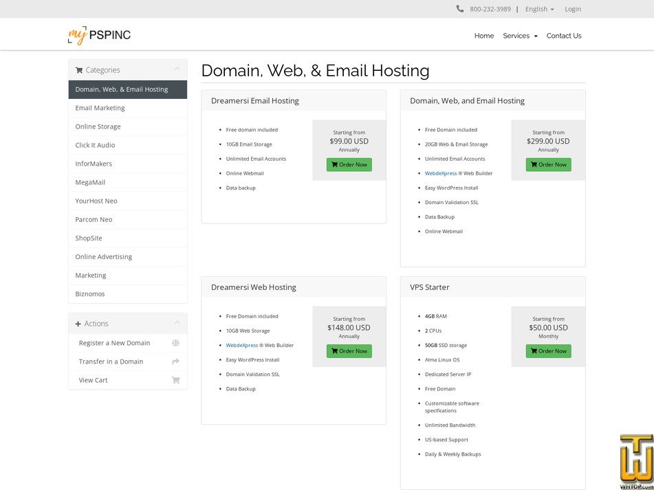 Taken on 23 September, 2026 screenshot of DI Subdomain Mail & Shared Web from pspinc.com
