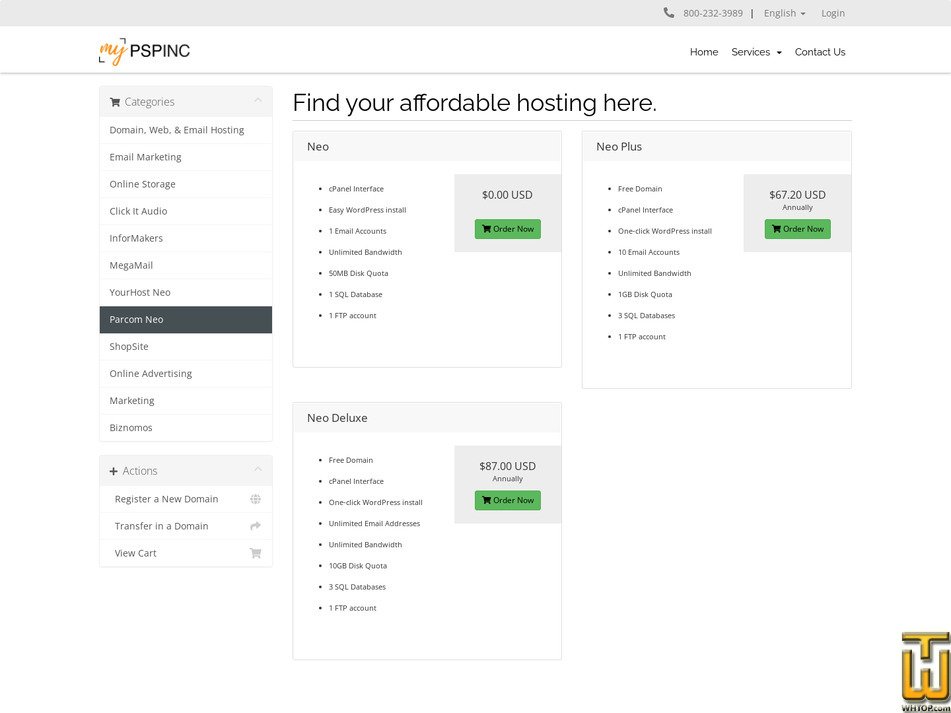 Taken on 23 September, 2026 screenshot of Neo from pspinc.com