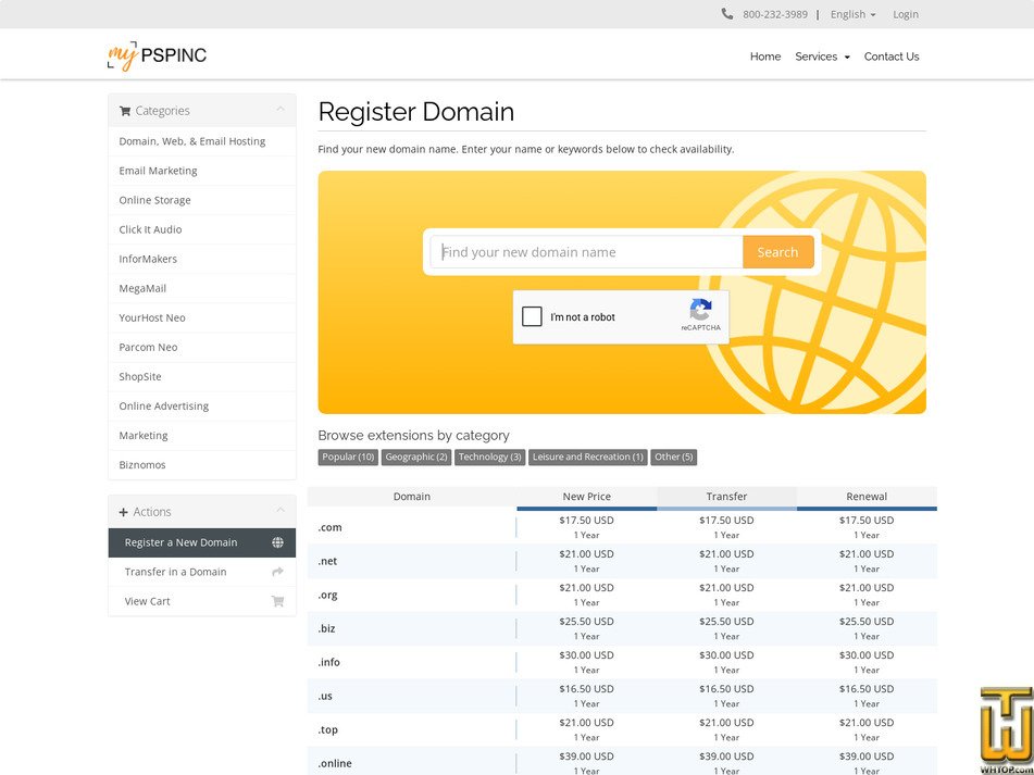 Taken on 23 September, 2026 screenshot of .com from pspinc.com