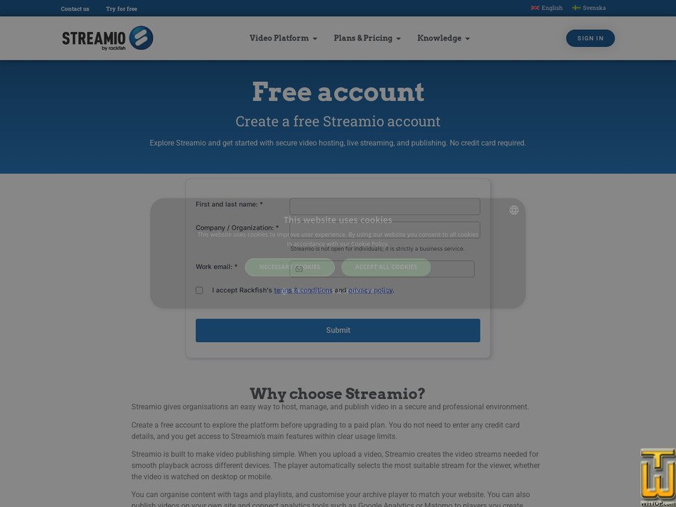 screenshot of Free from rackfish.com