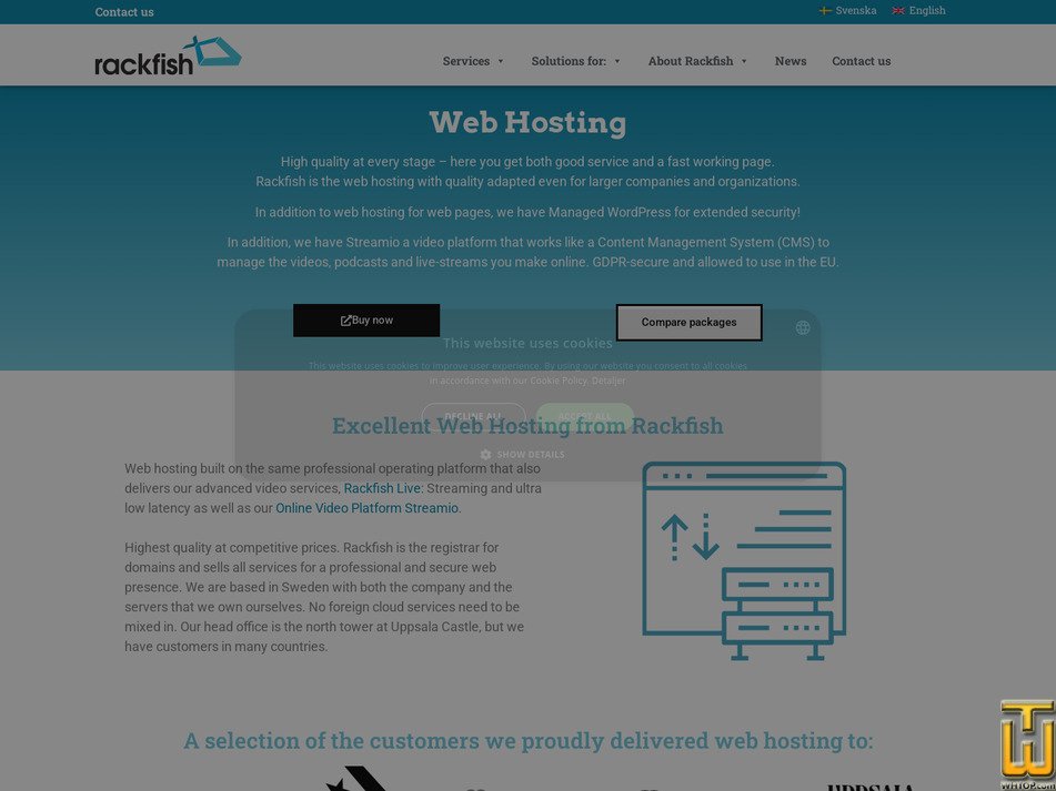 Taken on 27 April, 2026 screenshot of Extended Hosting from rackfish.com