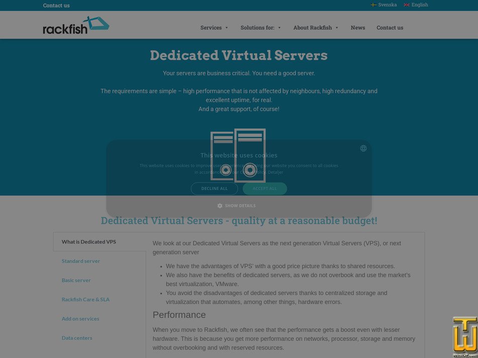 Taken on 27 April, 2026 screenshot of Basic server from rackfish.com