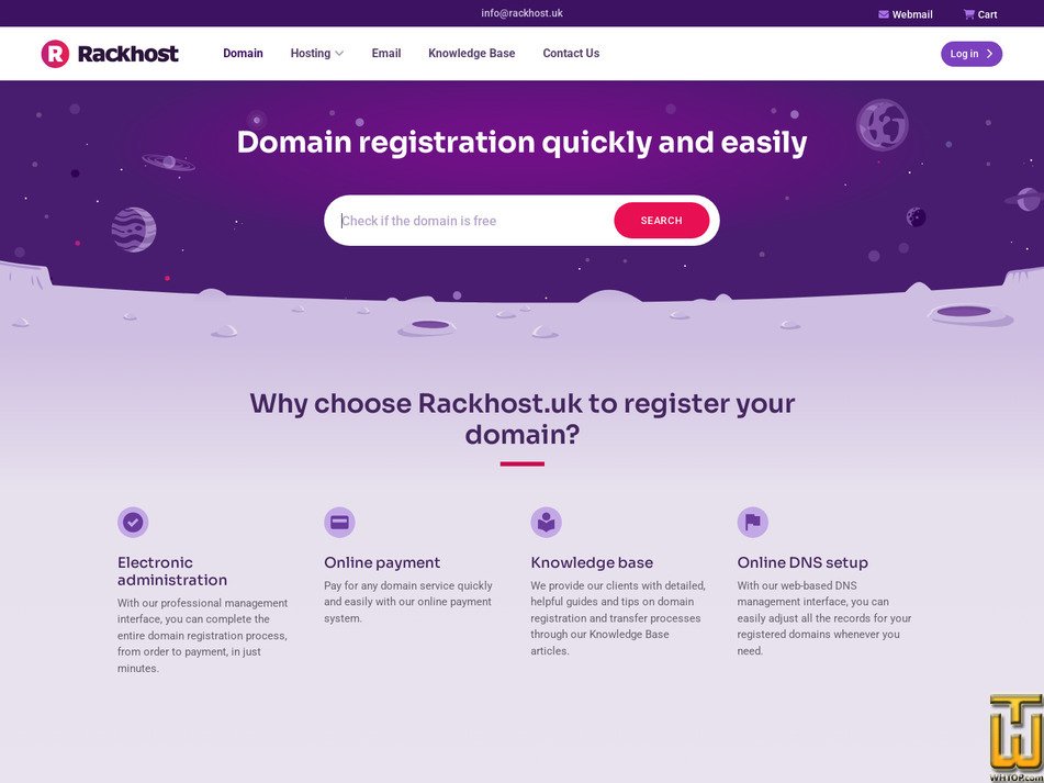 Taken on 27 April, 2026 screenshot of .com from rackhost.hu