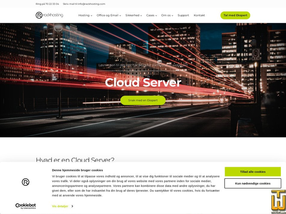 Taken on 6 May, 2026 screenshot of Cloud Server 3 from rackhosting.dk