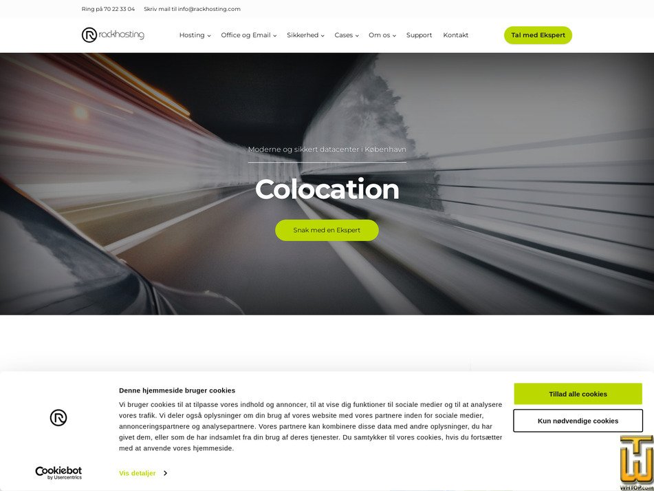 Taken on 6 May, 2026 screenshot of Colocation from rackhosting.dk