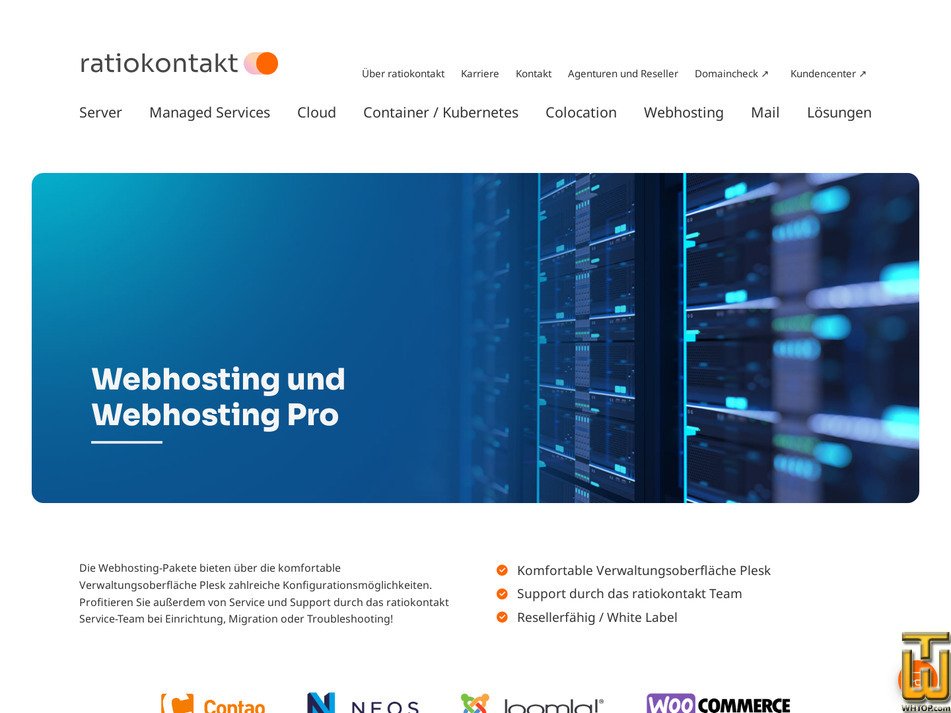 Taken on 18 September, 2026 screenshot of Webhosting L (2025) from ratiokontakt.de