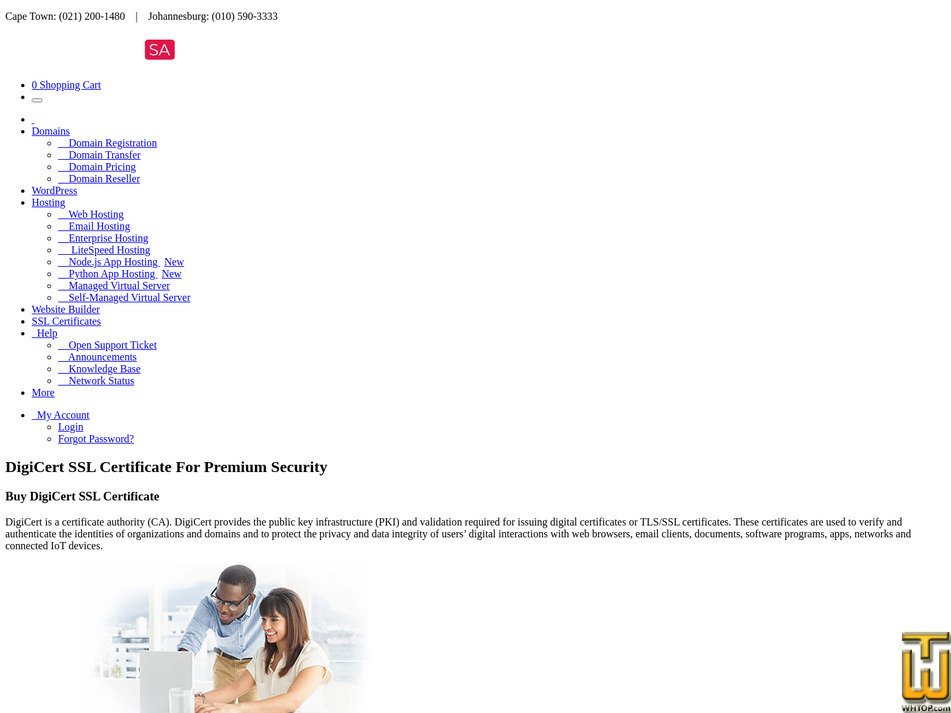 Taken on 13 May, 2026 screenshot of Secure Site from registerdomain.co.za