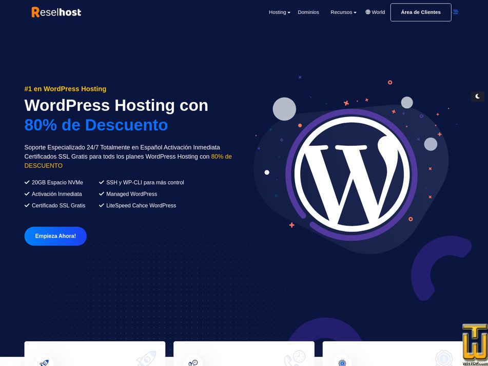 Taken on 13 July, 2026 screenshot of WordPress, NodeJS, Python, Ruby Basic from reselhost.com