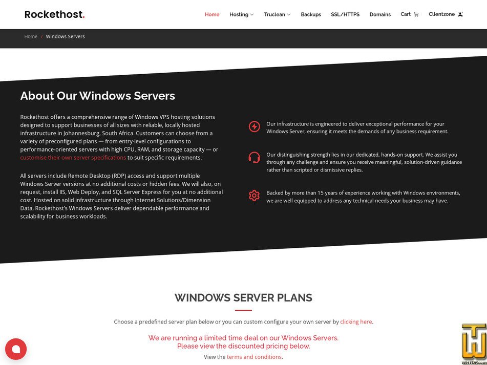 Taken on 27 April, 2026 screenshot of Micro from rockethost.co.za