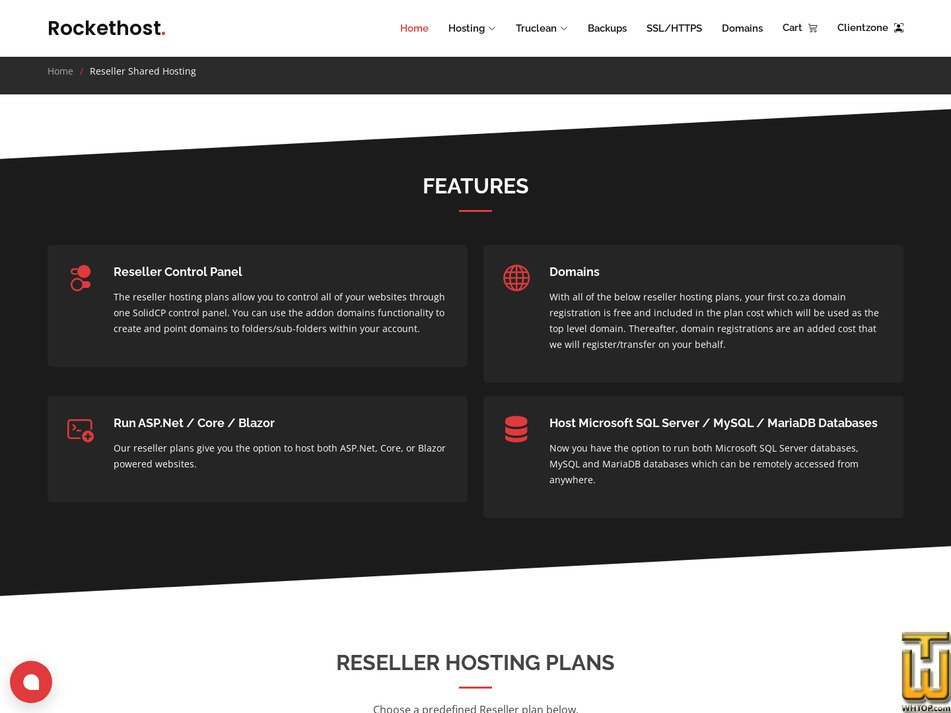 Taken on 27 April, 2026 screenshot of Business from rockethost.co.za
