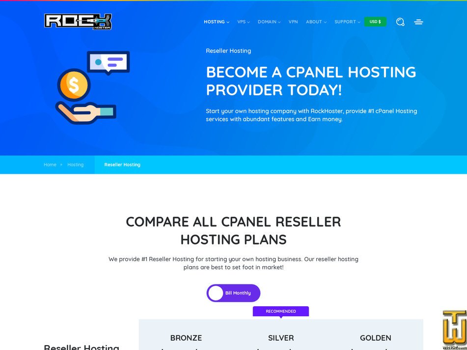 screenshot of Bronze from rockhoster.com