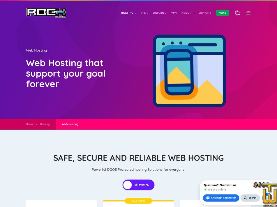 screenshot of Diamond from rockhoster.com