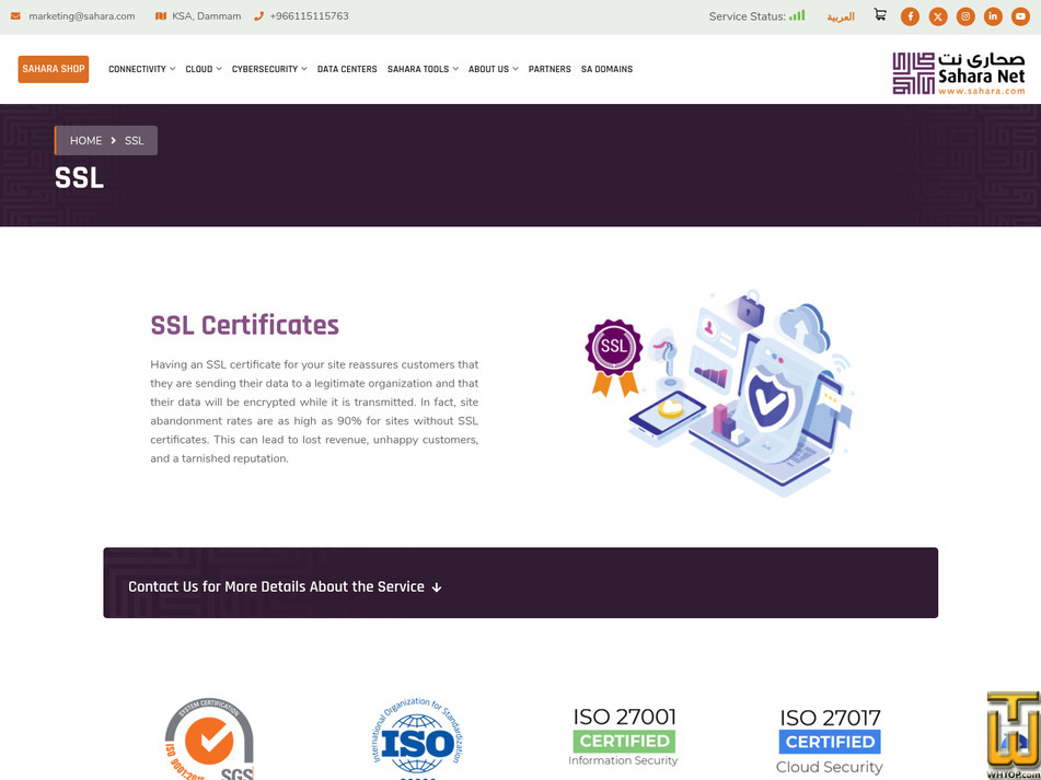 Taken on 10 June, 2026 screenshot of SSL Certificates from sahara.com