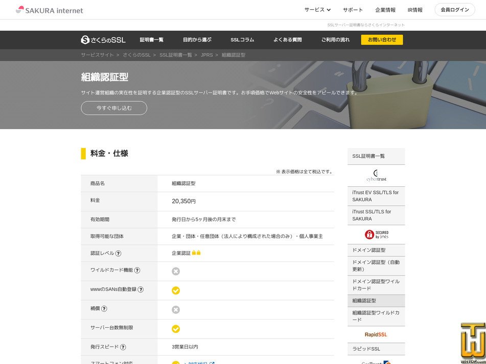 Taken on 4 May, 2026 screenshot of Organization Validation from sakura.ad.jp