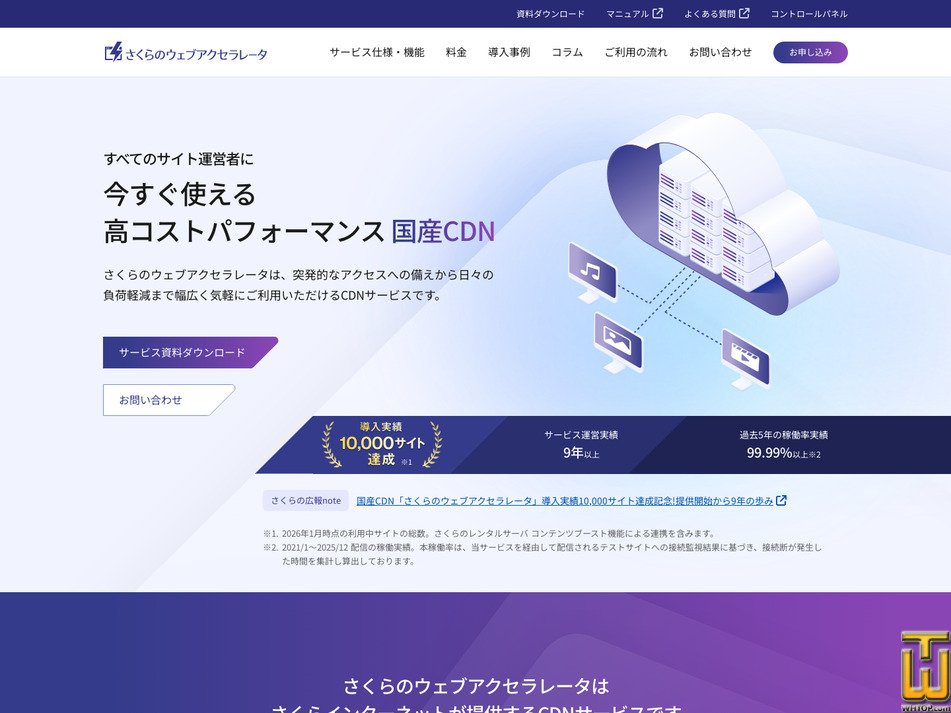 Taken on 4 May, 2026 screenshot of Sakura Web Accelerator from sakura.ad.jp
