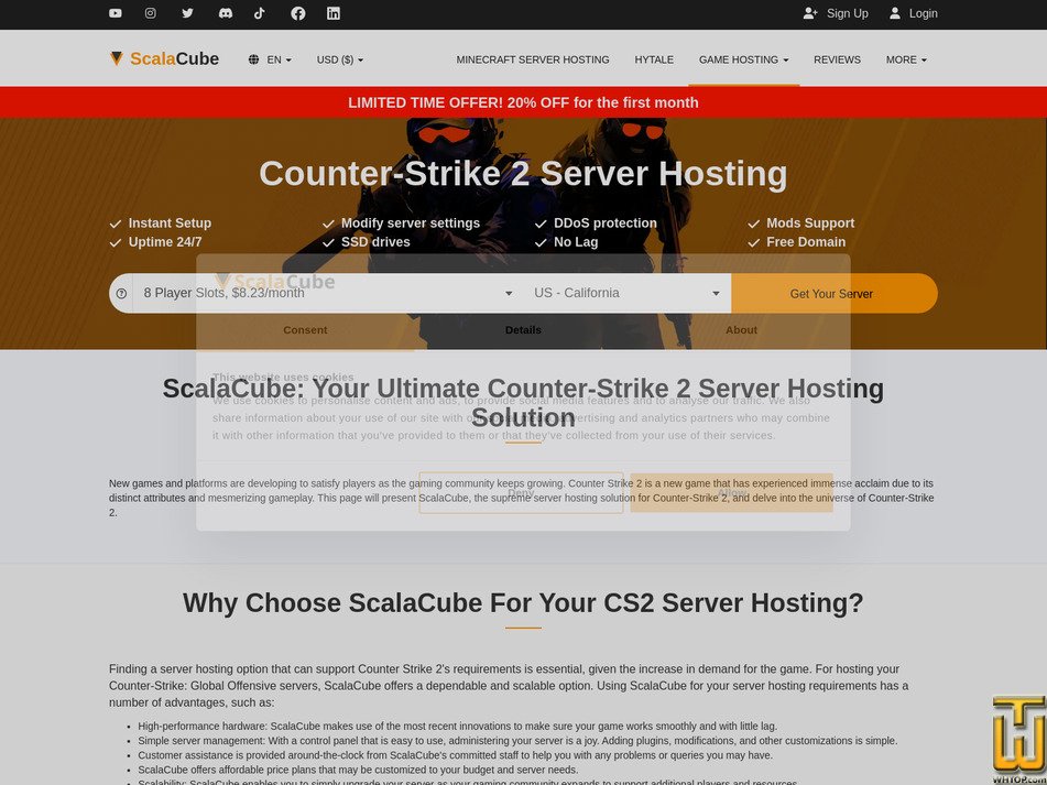 screenshot of Counter-Strike 2 20 Slots from scalacube.com