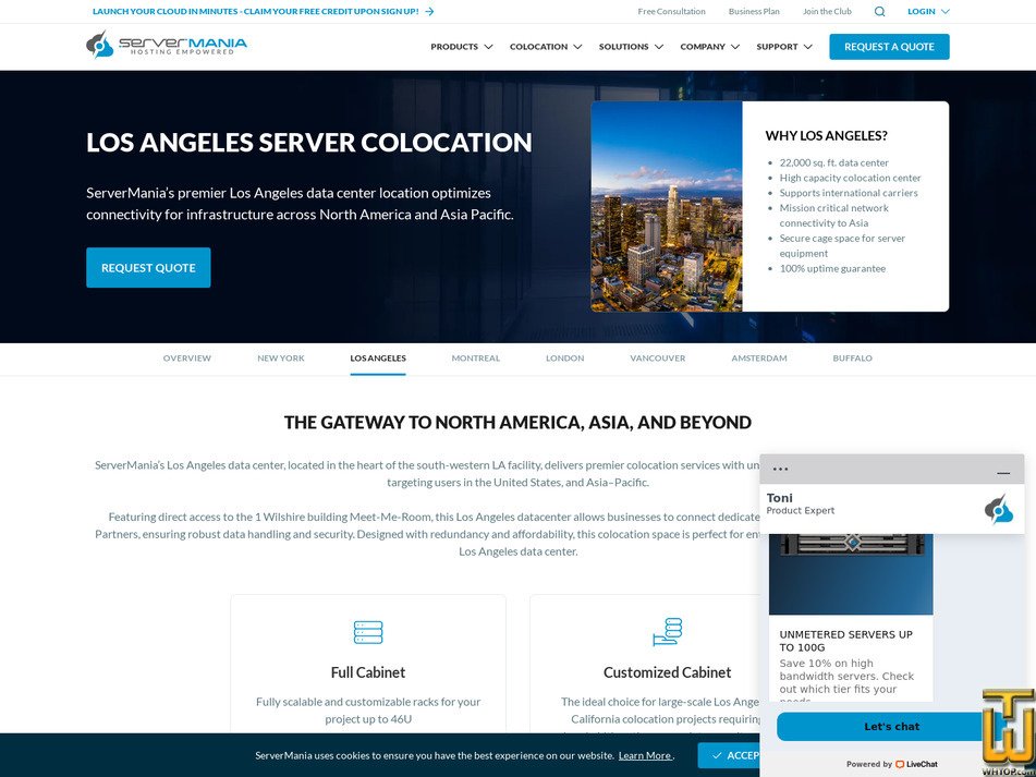 Taken on 6 January, 2026 screenshot of Los Angeles: Full Cabinet from servermania.com