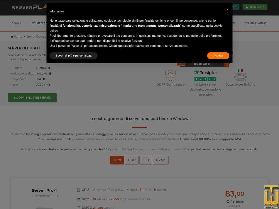 Taken on 17 March, 2026 screenshot of Server Pro-1 from serverplan.com