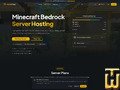 screenshot of Minecraft Bedrock Server Hosting from serverprism.com