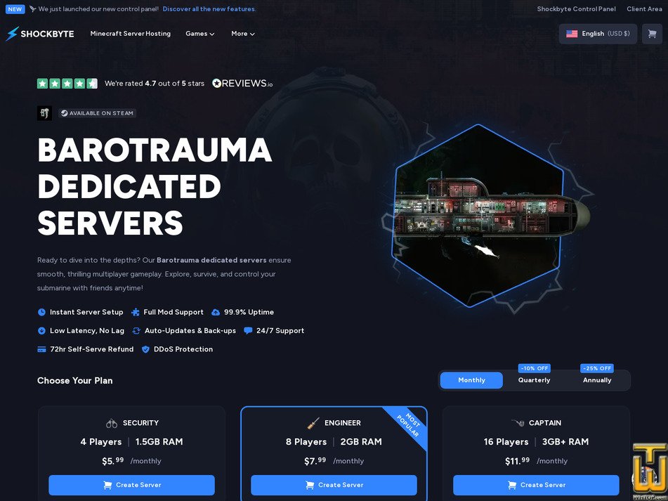 screenshot of Security (Barotrauma) from shockbyte.com