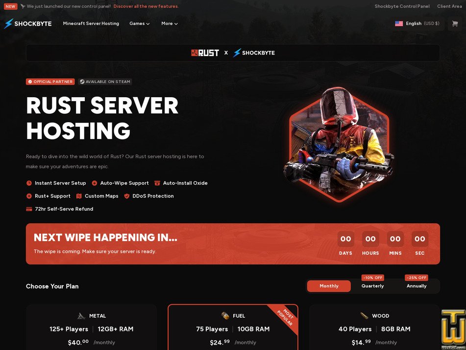 Taken on 13 October, 2026 screenshot of Fuel (Rust) from shockbyte.com