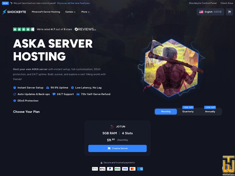screenshot of Jotun (ASKA) from shockbyte.com
