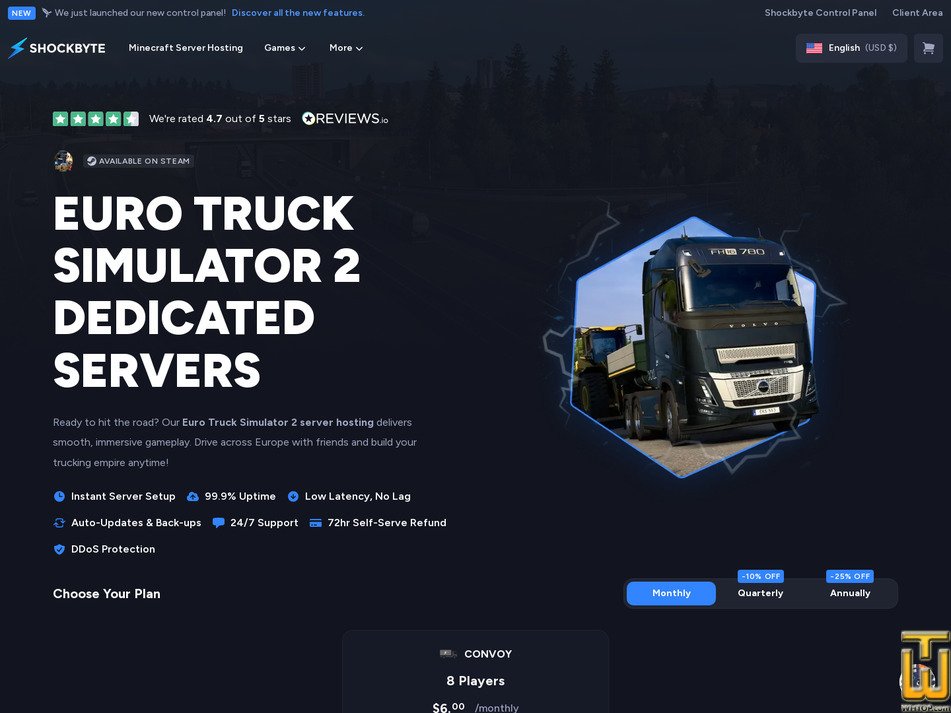 Taken on 13 October, 2026 screenshot of Convoy (Euro Truck Simulator 2) from shockbyte.com