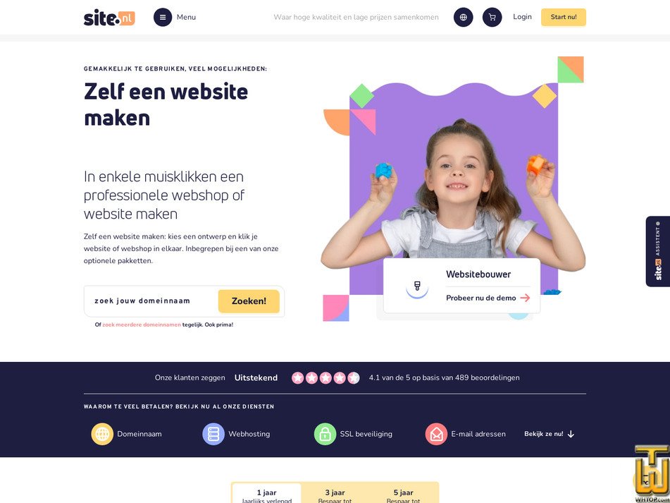 Taken on 8 September, 2026 screenshot of Deca Website Builder Plan from site.nl