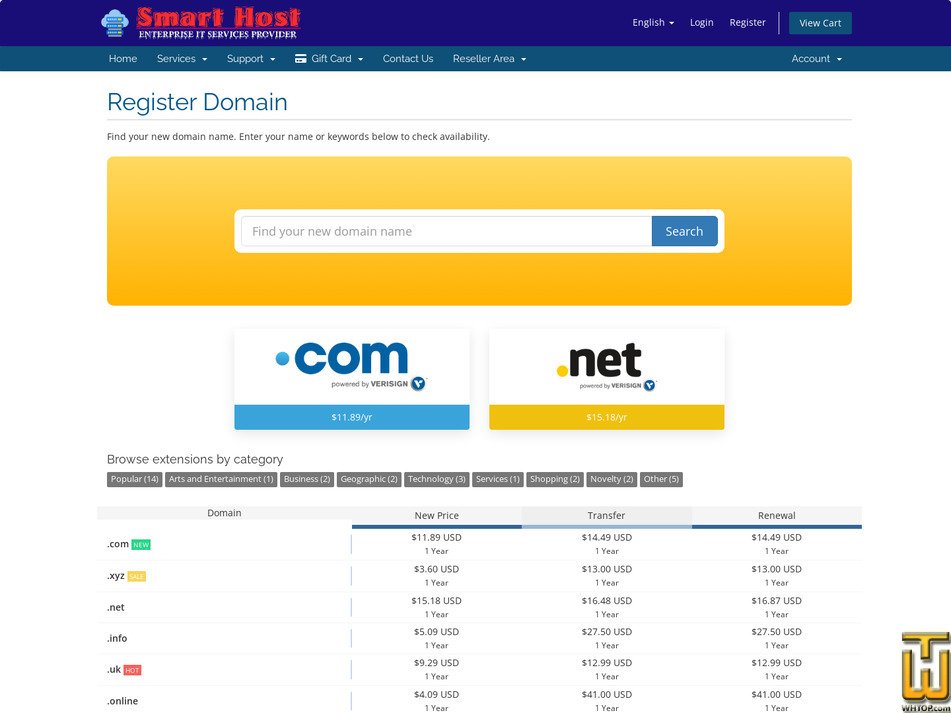 Taken on 10 August, 2026 screenshot of .com from smarthostbd.com