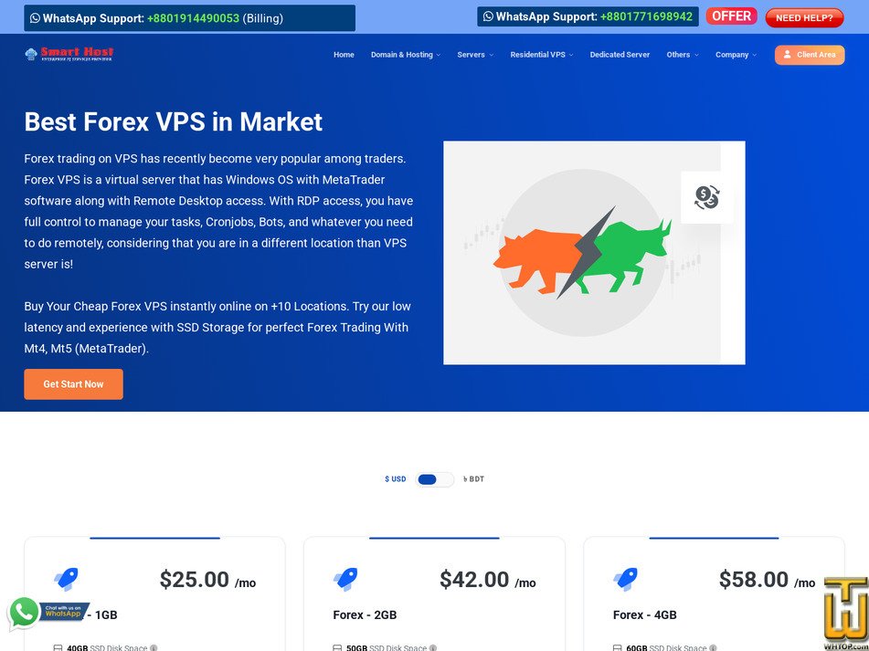 Taken on 10 August, 2026 screenshot of Forex - 1GB from smarthostbd.com