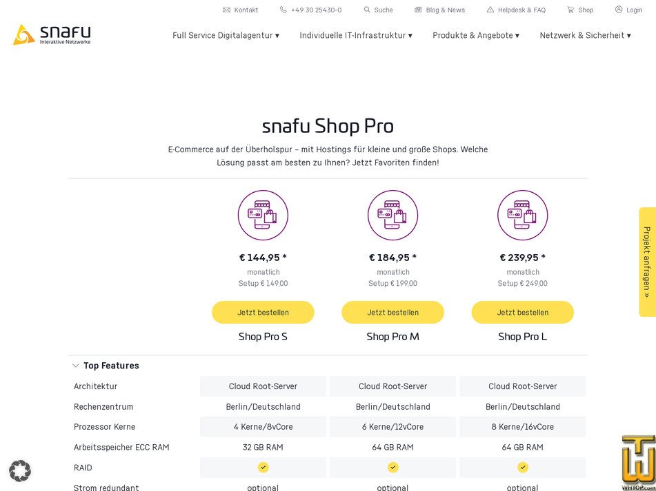 Taken on 15 September, 2026 screenshot of Shop Pro M from snafu.de