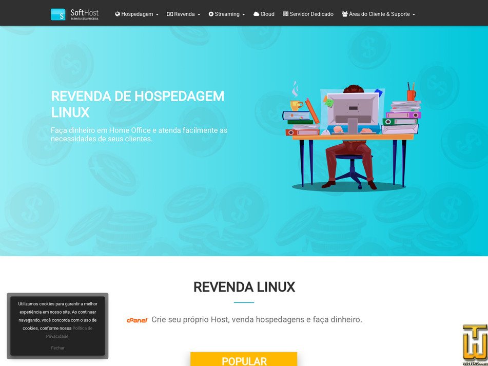 Taken on 4 September, 2026 screenshot of Reseller Linux Basic from softhost.com.br